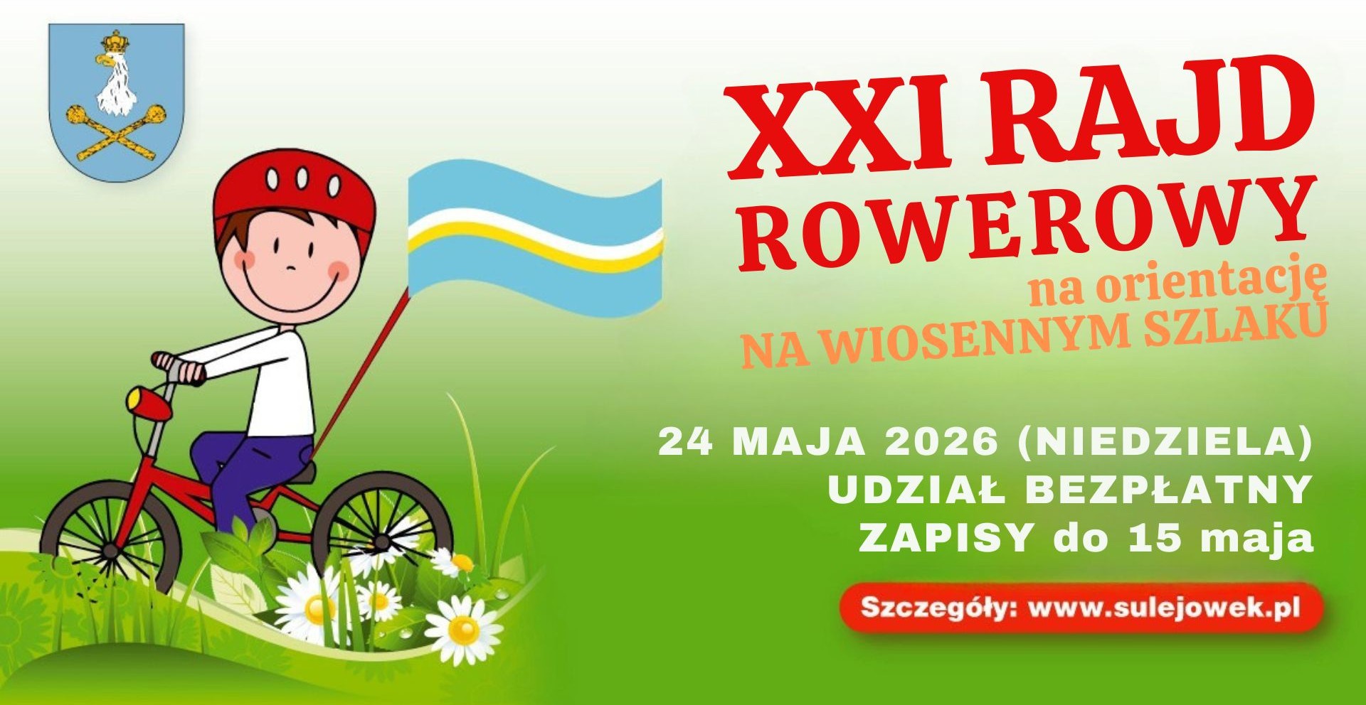 aktualność: 🚴‍♂️ XXI Rajd Rowerowy „Na wiosennym szlaku” – Sulejówek 🚴‍♀️